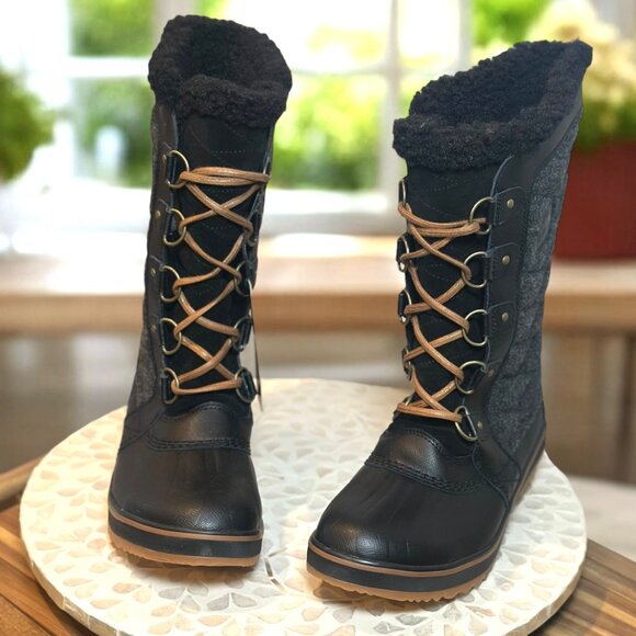 Sorel $199 Tofino II Waterproof Insulated Snow Shearling Duck Boots Black Women’ - Picture 5 of 11